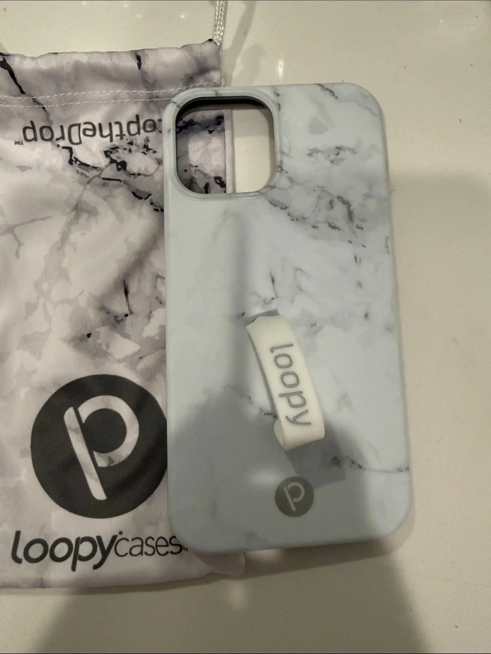 Loopy Case for iPhone 12 Pro Max- White Marble - Picture 3 of 10